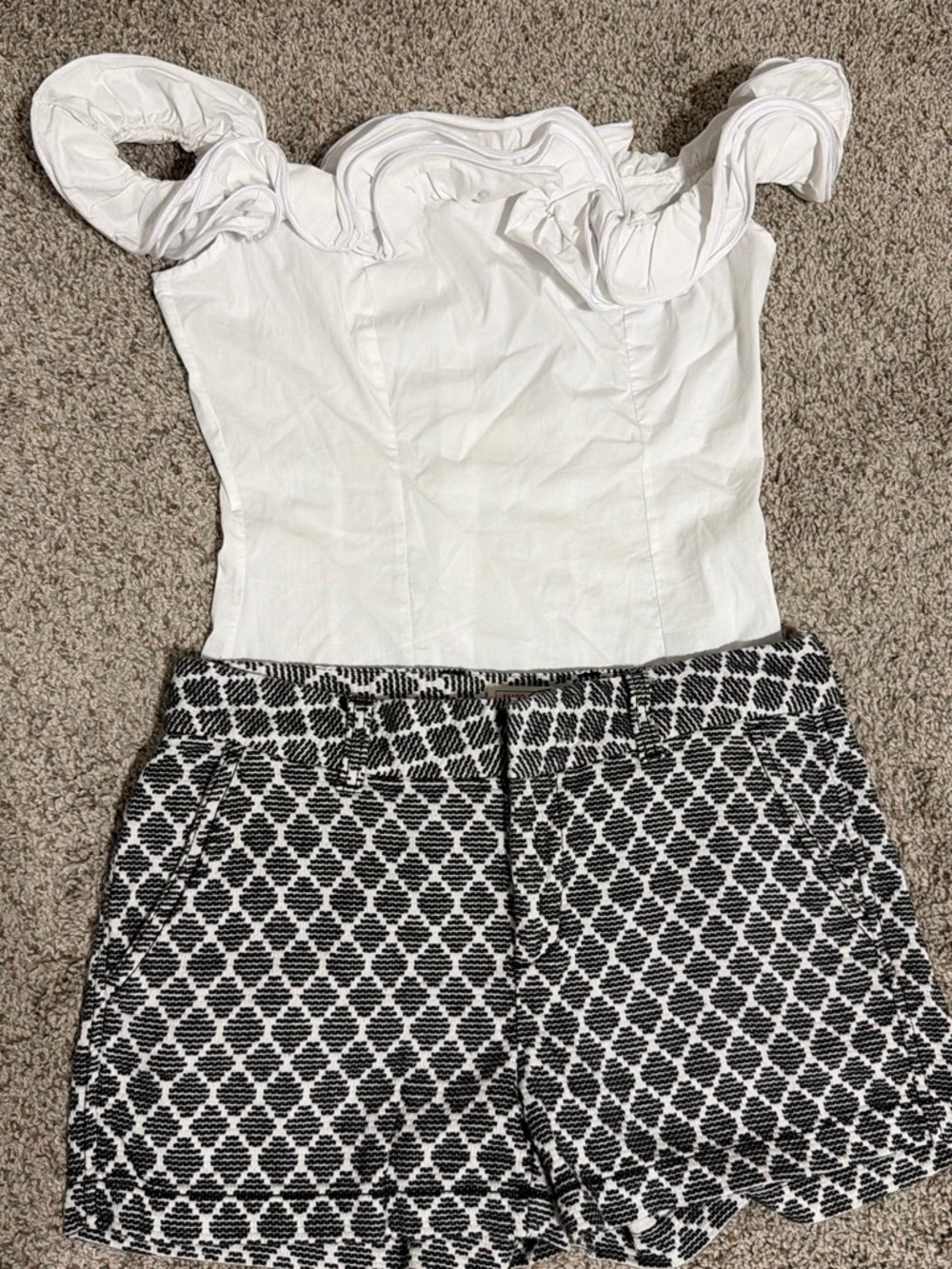 White Ruffle-Strap Mini Dress